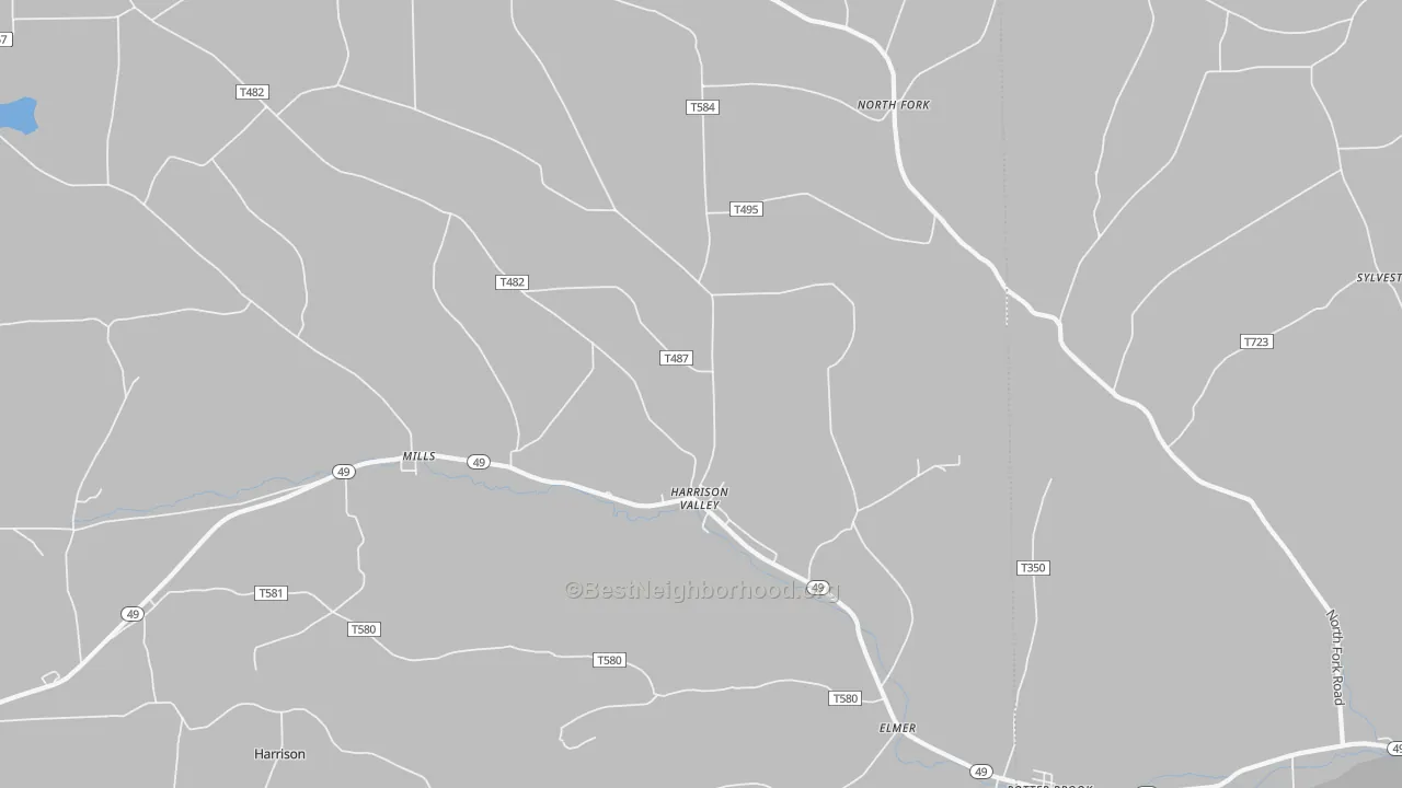 Transit Grade map of Harrison Valley, PA
