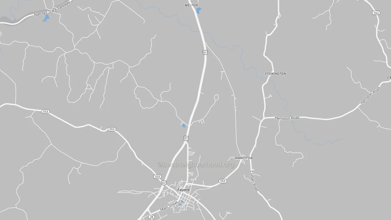 Transit Grade map of Harriston, MS