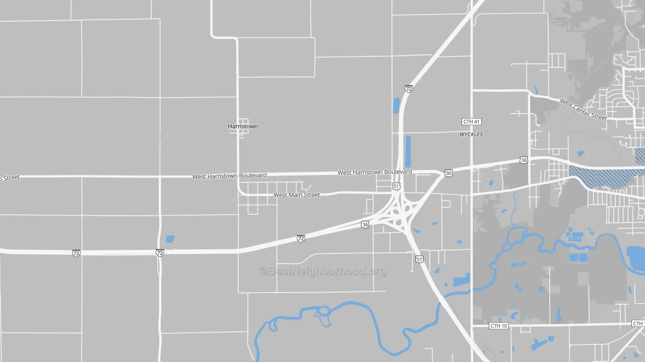 Transit Grade map of Harristown, IL