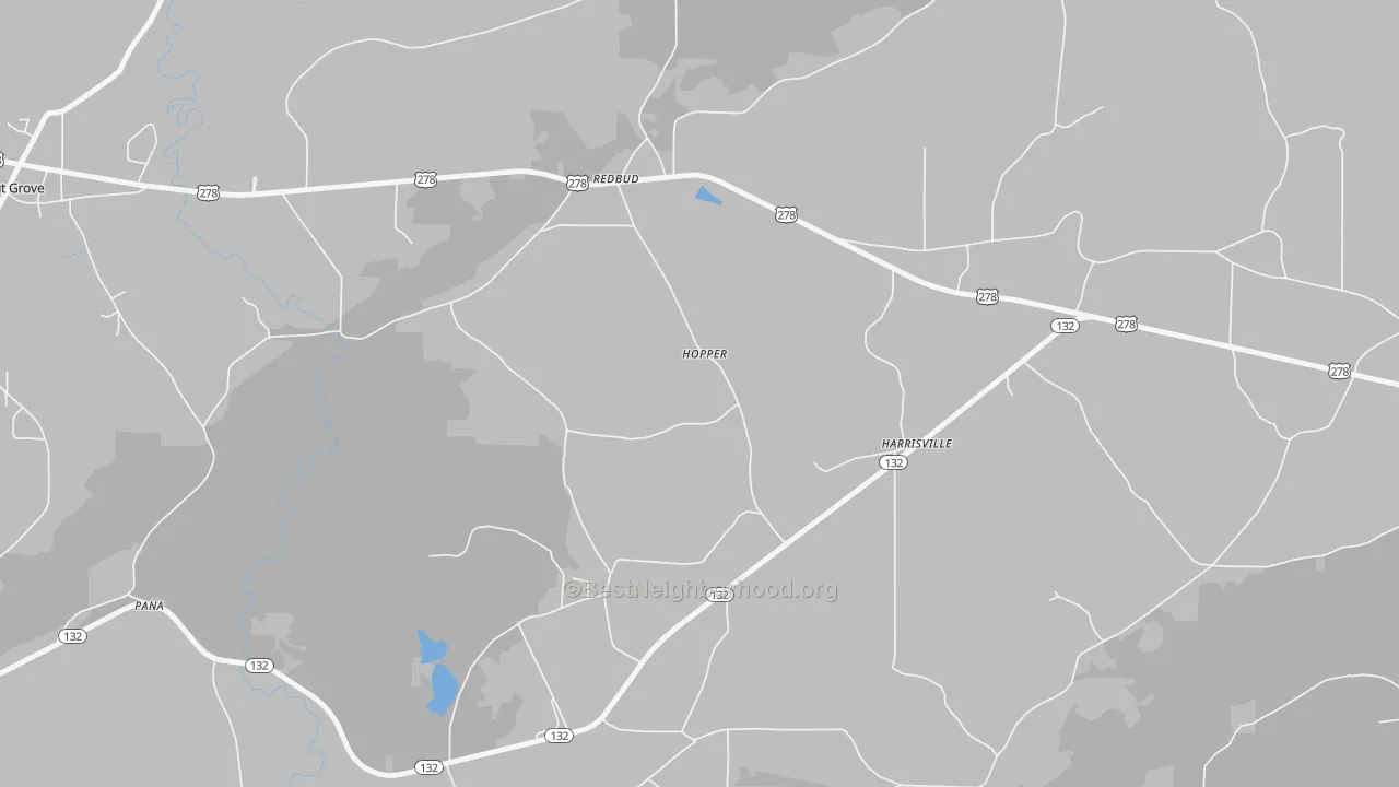 Transit Grade map of Harrisville, AL