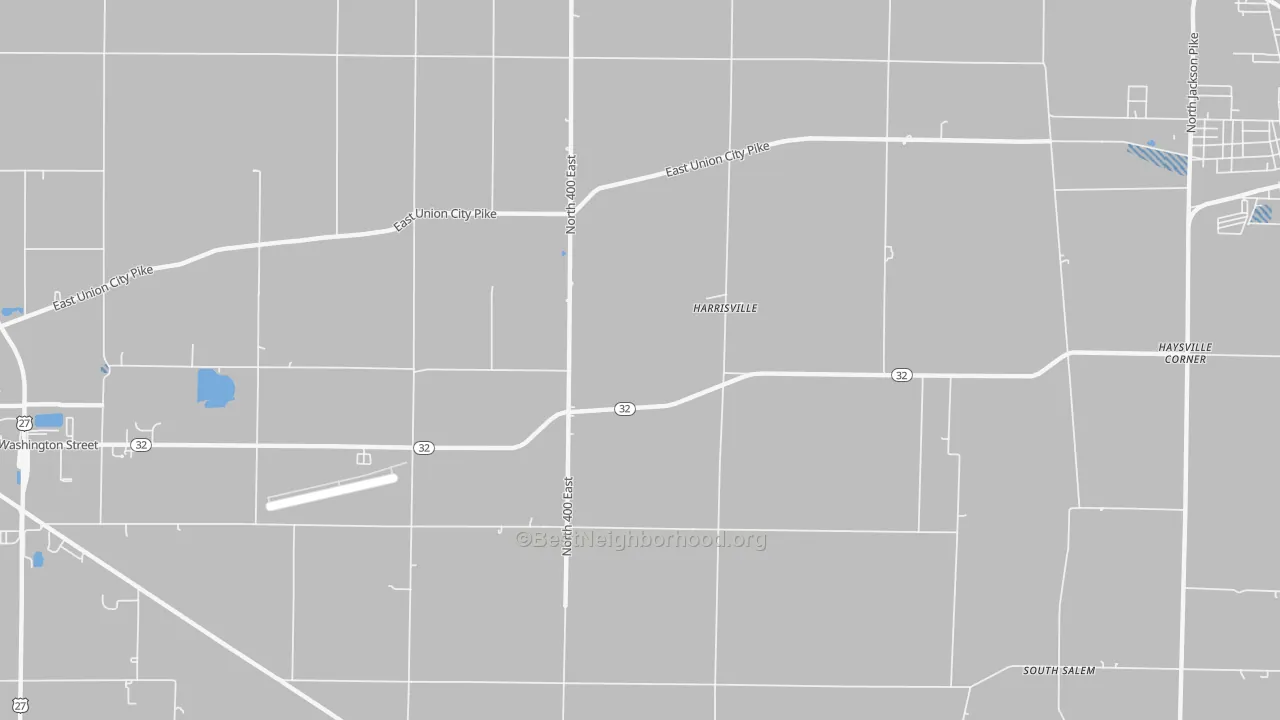 Transit Grade map of Harrisville, IN