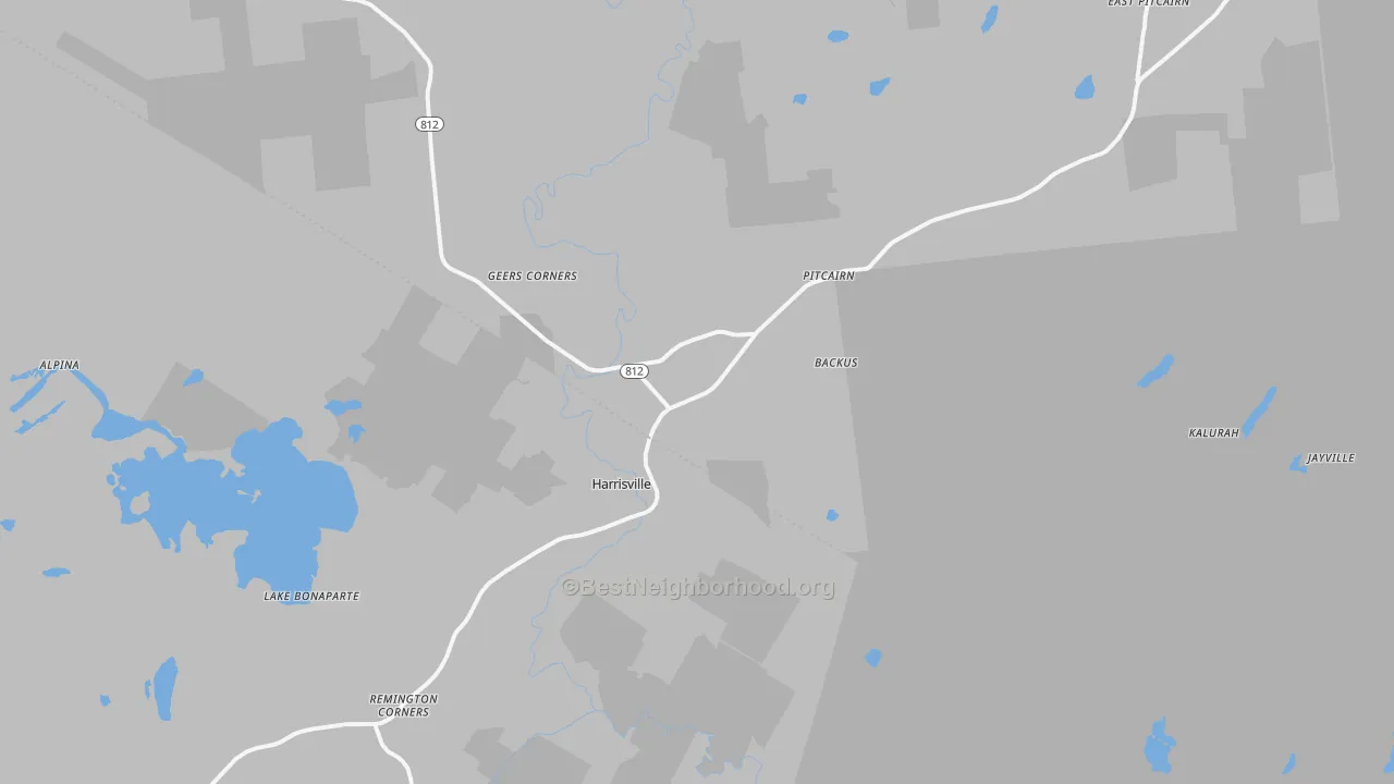Transit Grade map of Harrisville, NY