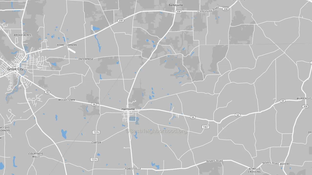 Transit Grade map of Harrisville, PA