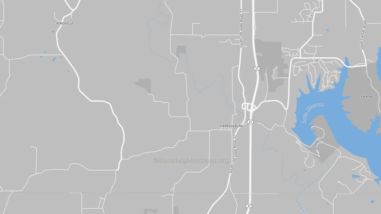 Transit Grade map of Harrodsburg, IN