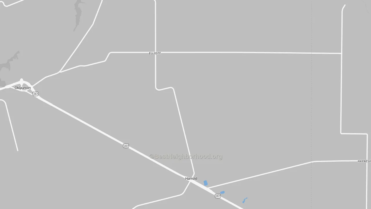 Transit Grade map of Harrold, TX