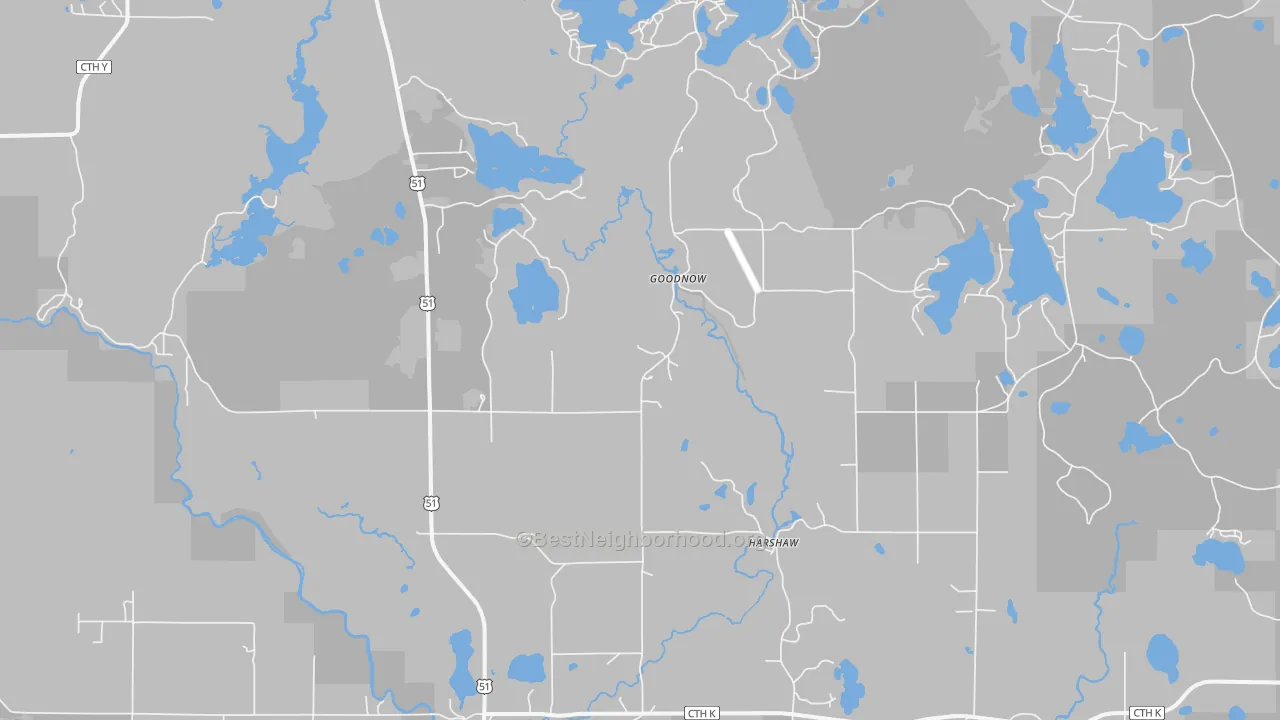 Transit Grade map of Harshaw, WI