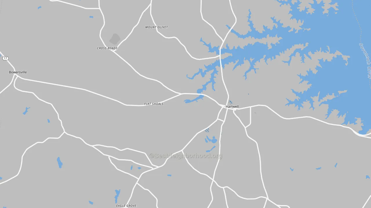 Transit Grade map of Hart County, GA
