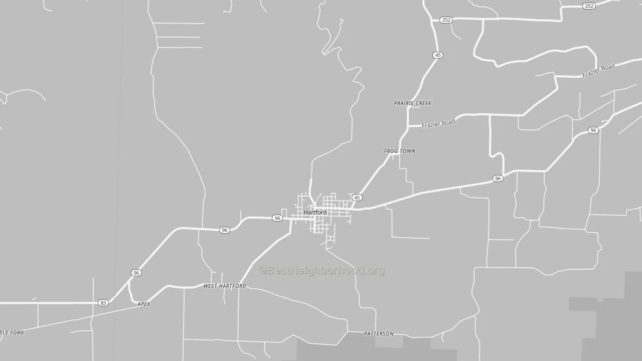 Transit Grade map of Hartford, AR