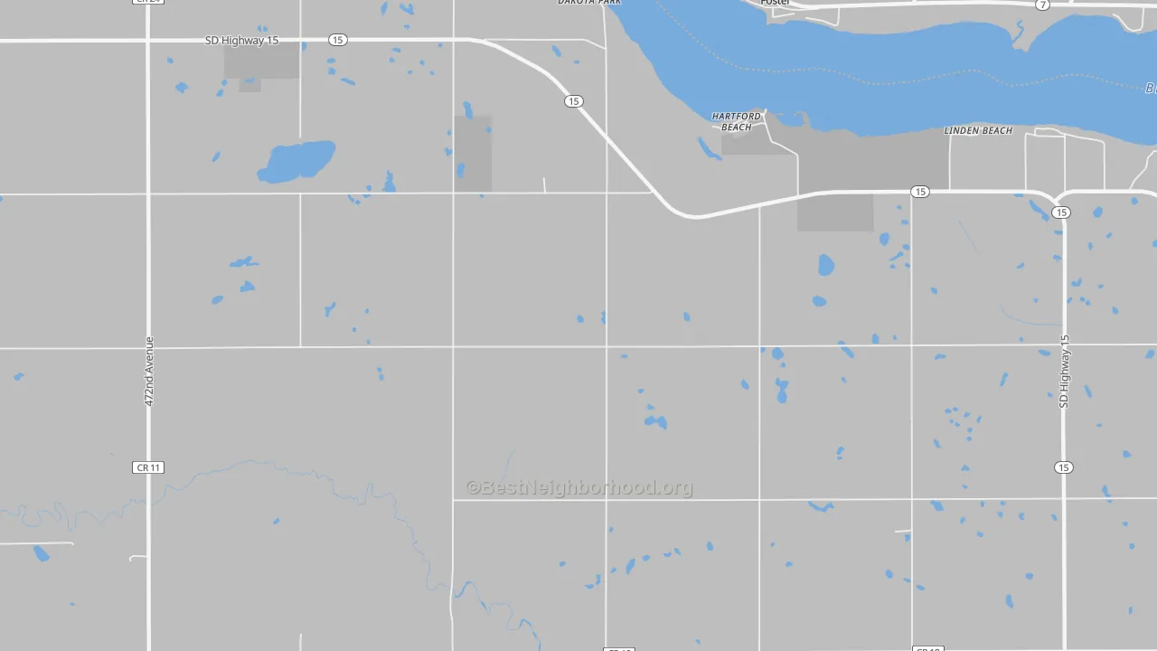 Transit Grade map of Hartford Beach, SD