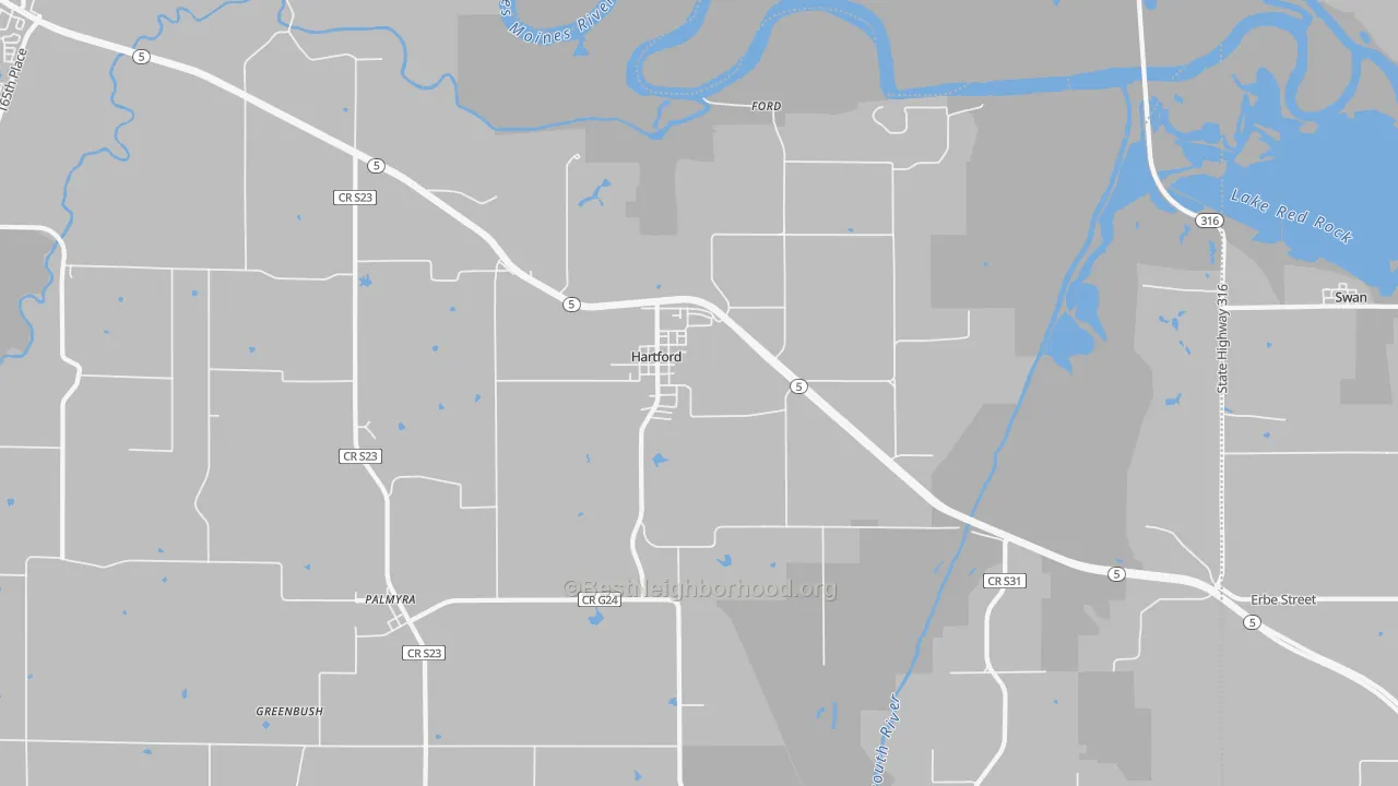 Transit Grade map of Hartford, IA