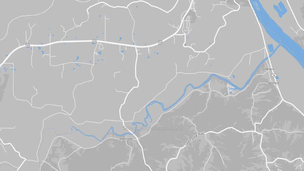 Transit Grade map of Hartford, IN