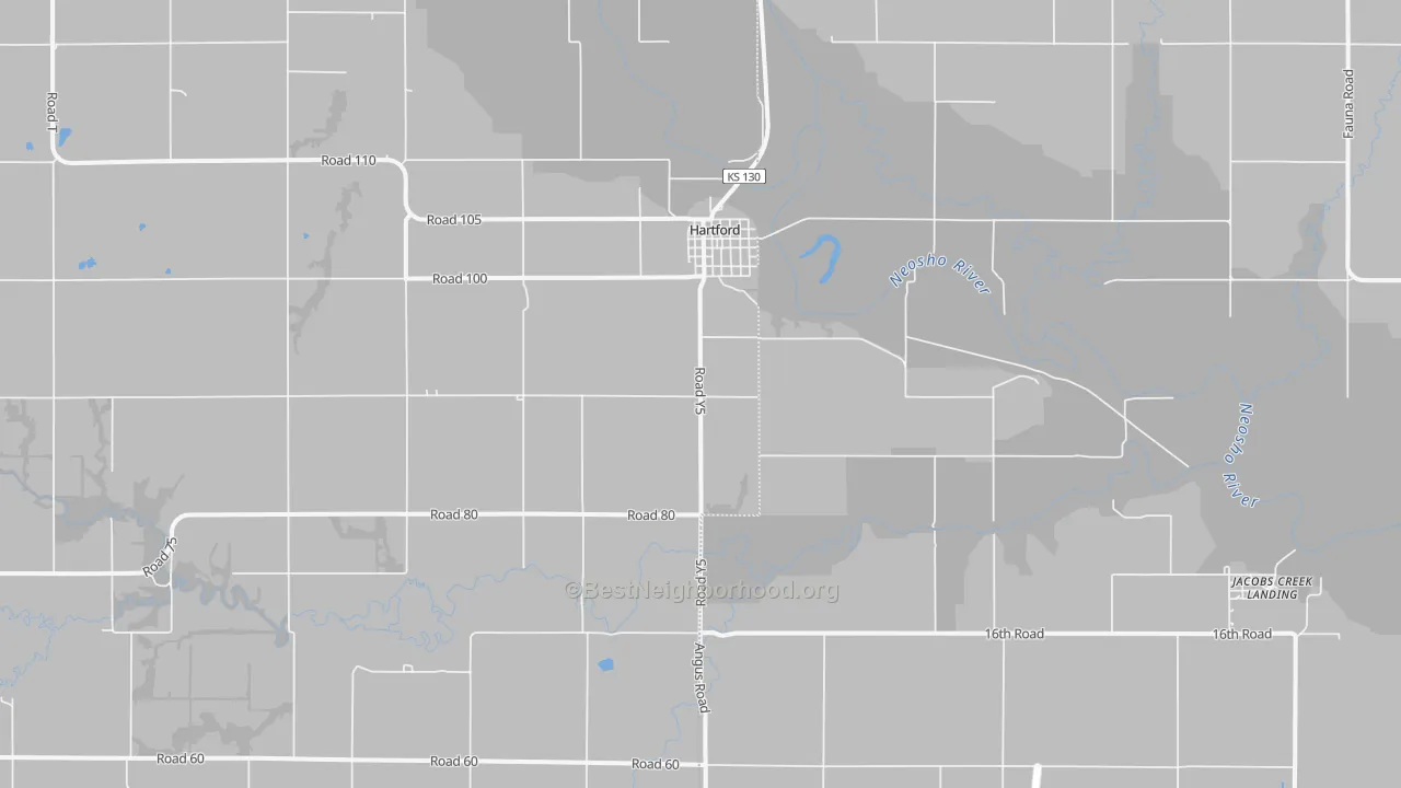 Transit Grade map of Hartford, KS