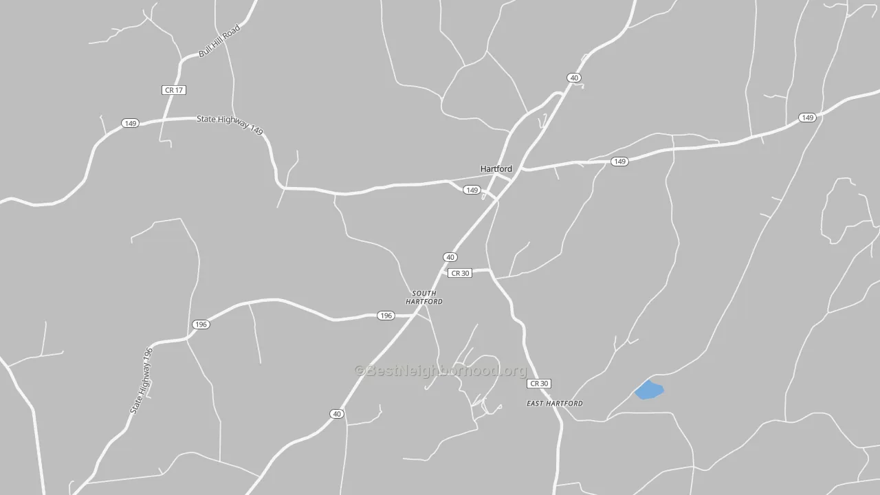 Transit Grade map of Hartford, NY