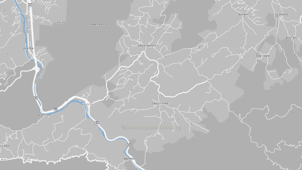 Transit Grade map of Hartford, TN