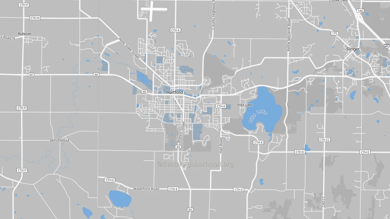 Transit Grade map of Hartford, WI