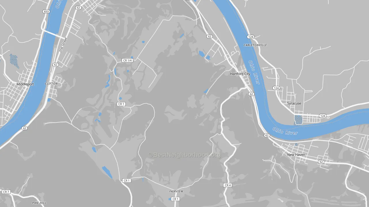 Transit Grade map of Hartford, WV