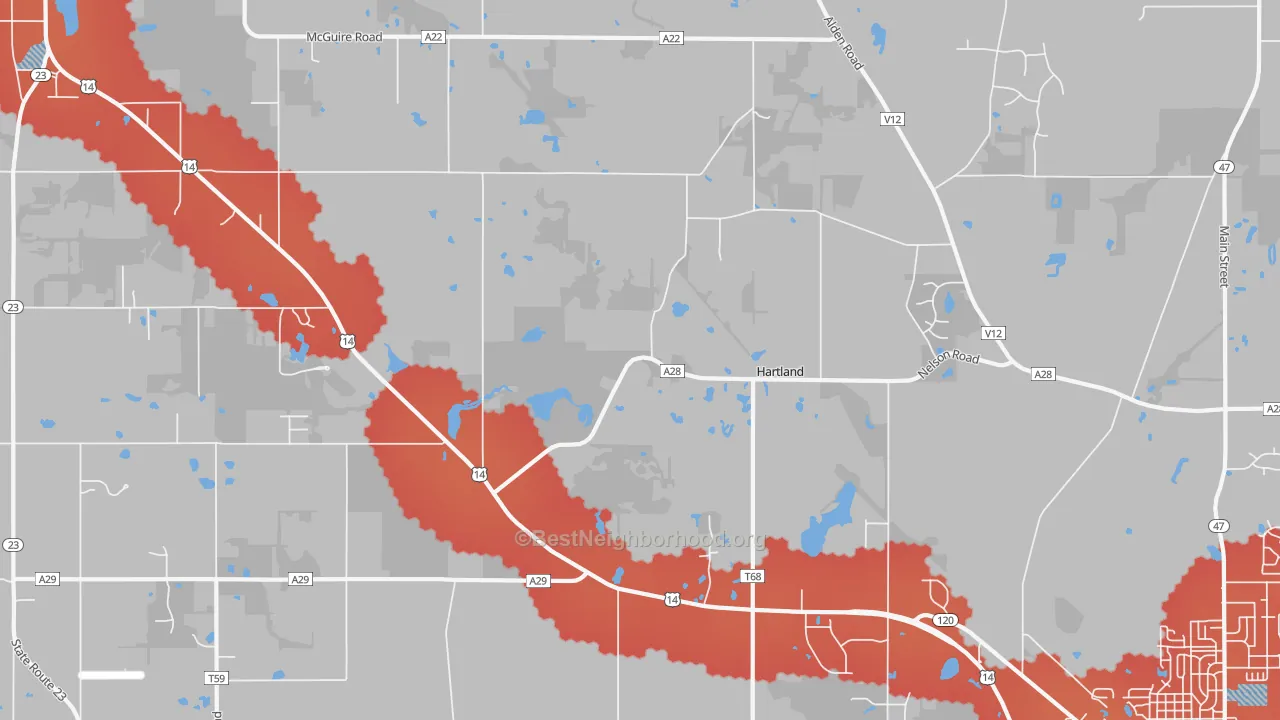 Transit Grade map of Hartland, IL