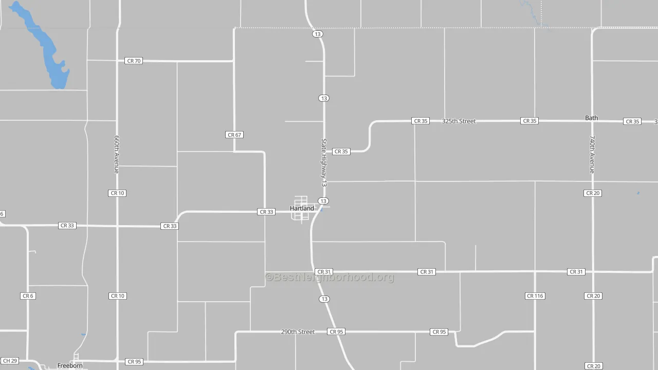 Transit Grade map of Hartland, MN