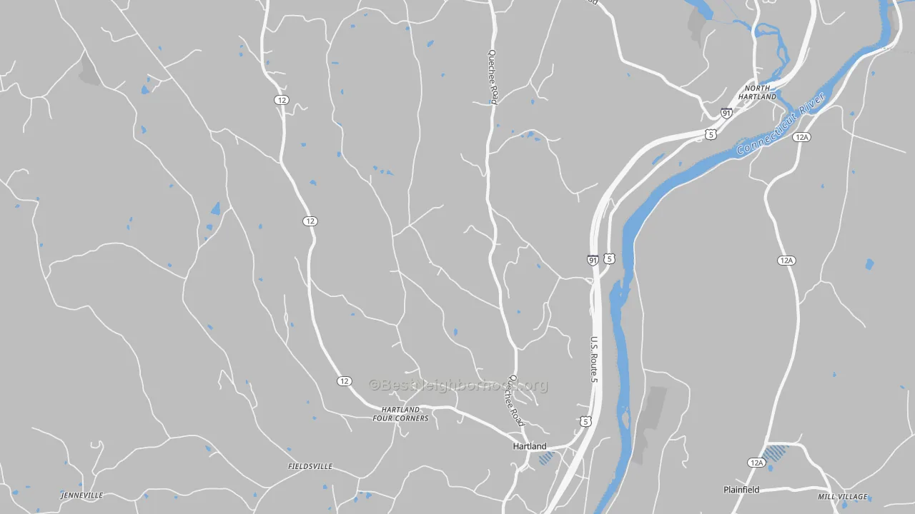 Transit Grade map of Hartland, VT