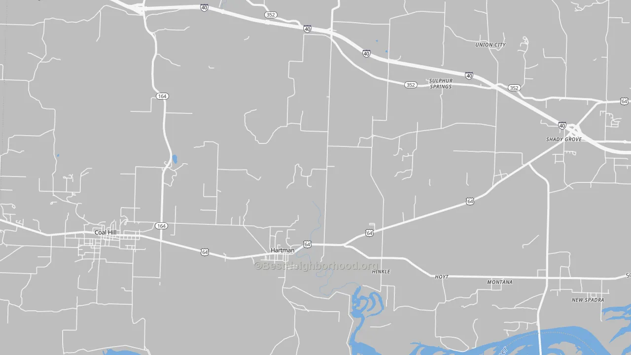 Transit Grade map of Hartman, AR