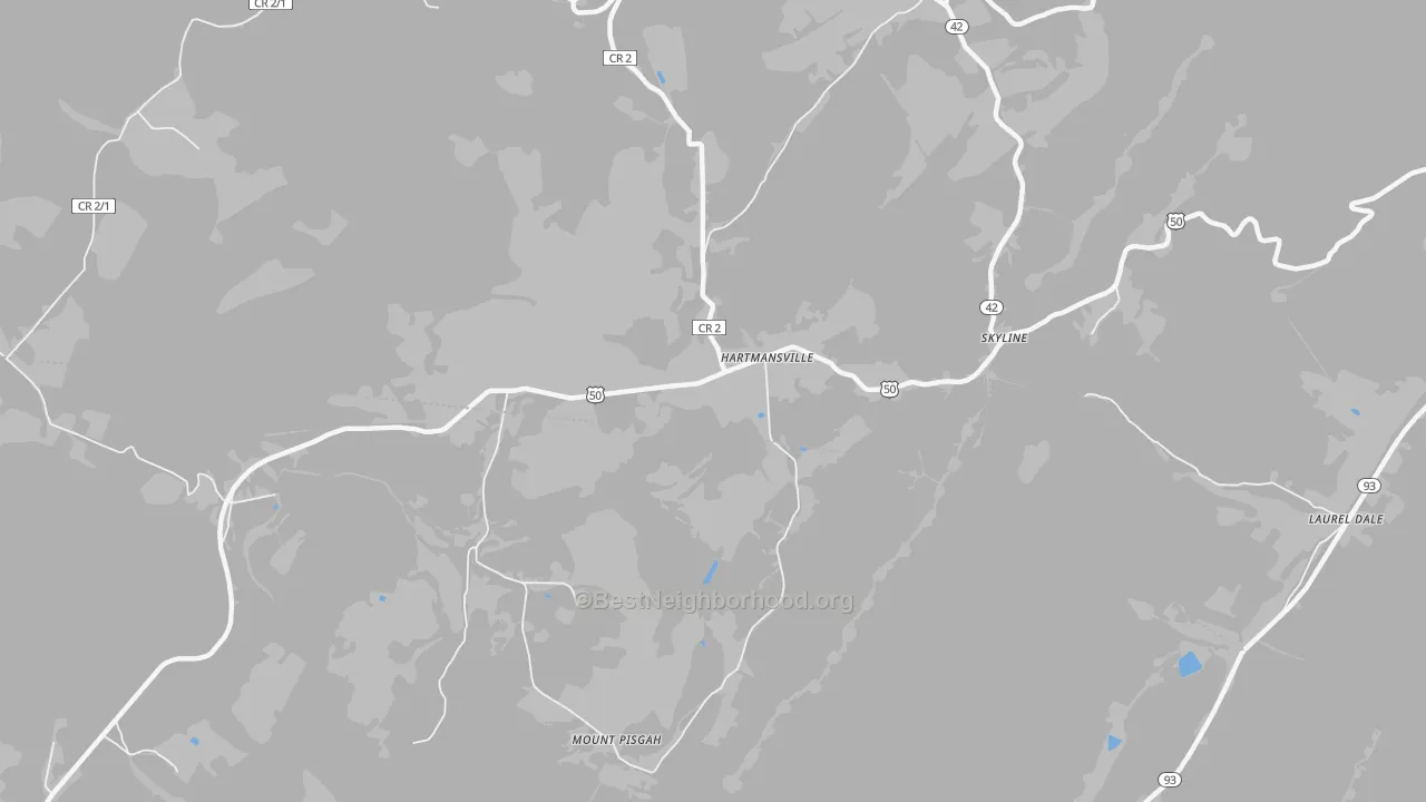 Transit Grade map of Hartmansville, WV