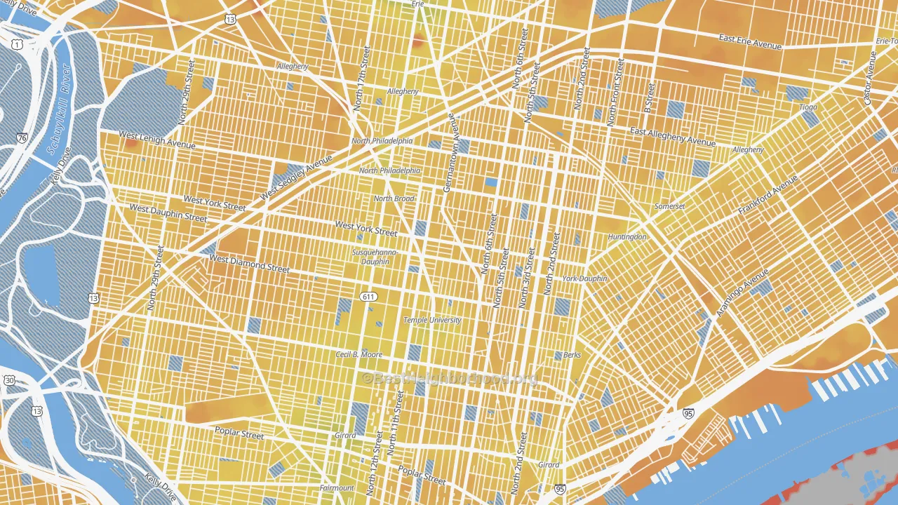 Transit Grade map of Hartranft, Philadelphia, PA