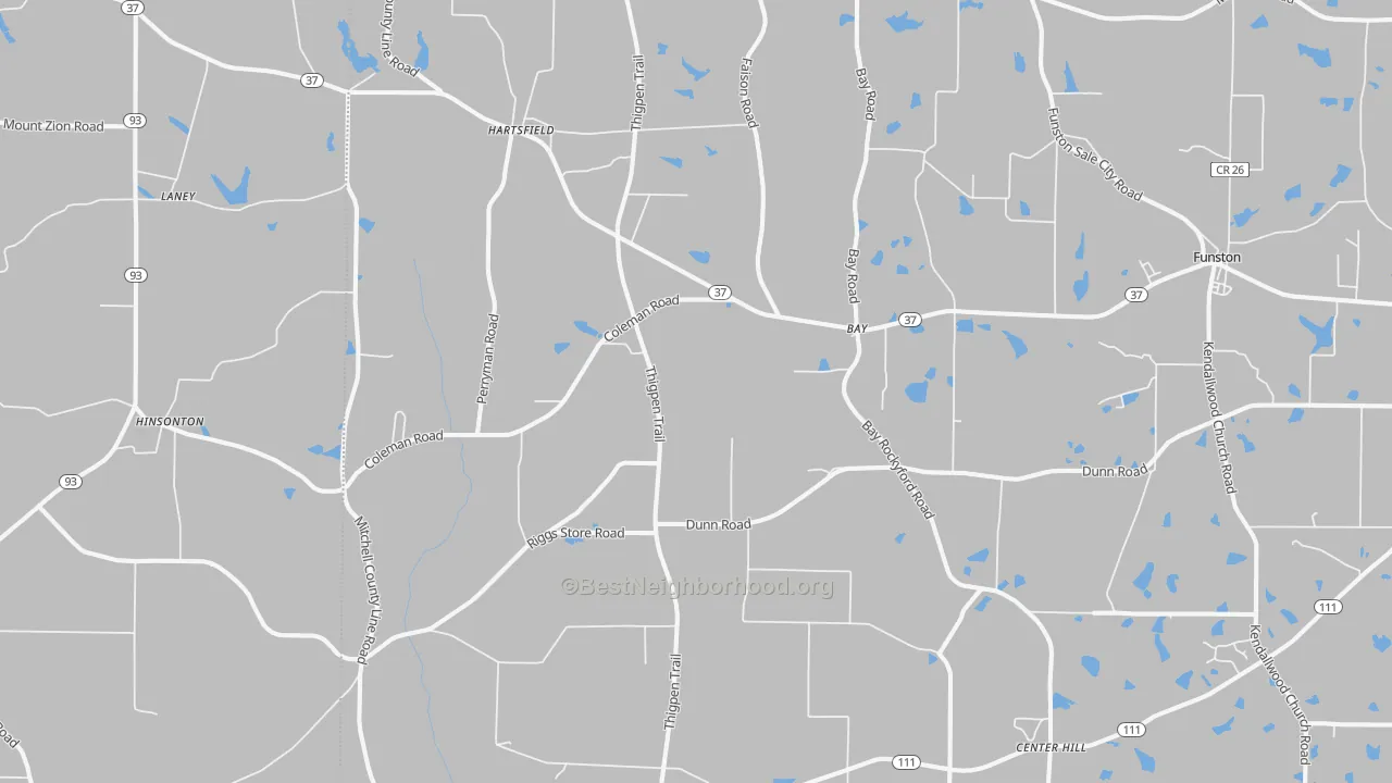 Transit Grade map of Hartsfield, GA