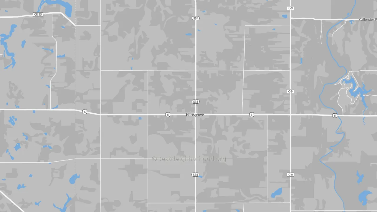 Transit Grade map of Hartsgrove, OH