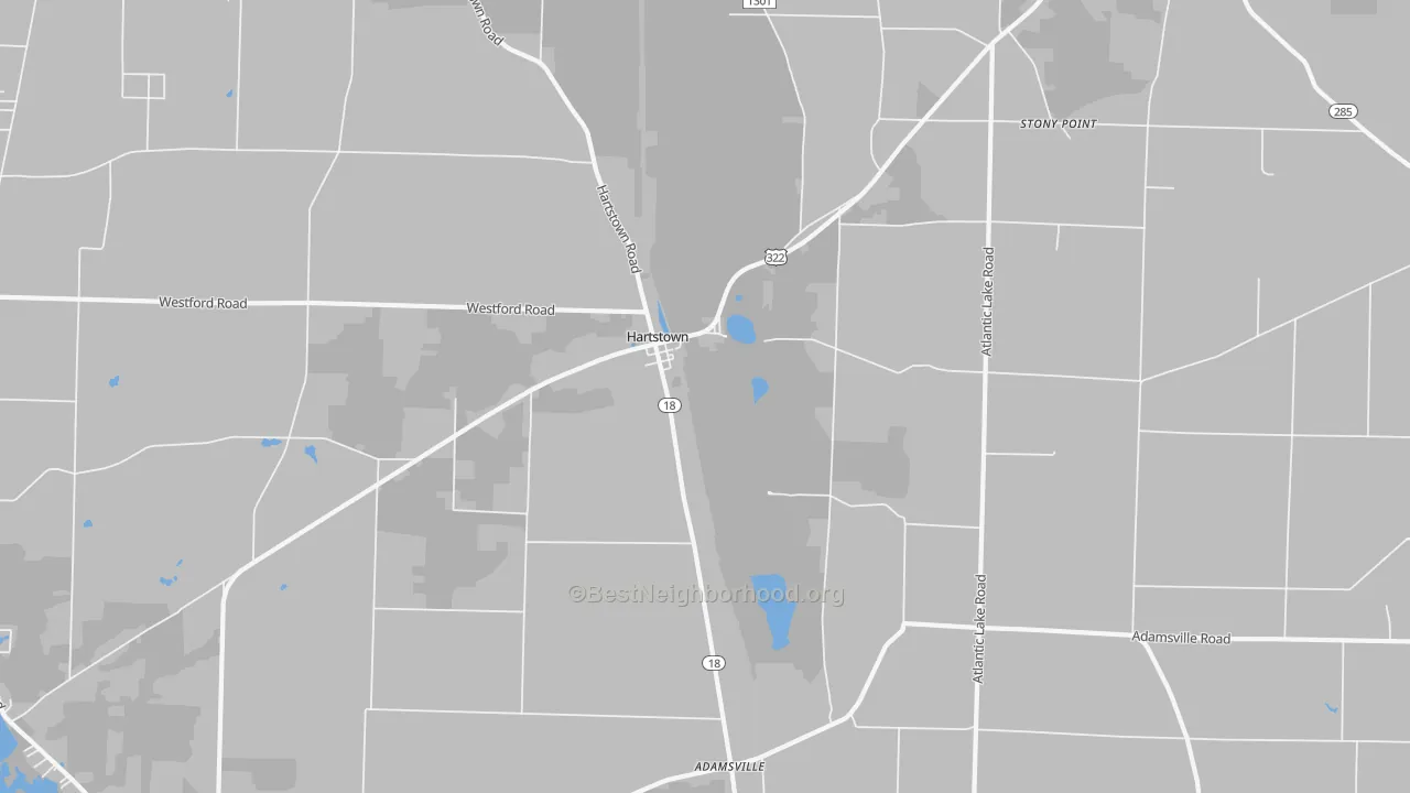 Transit Grade map of Hartstown, PA