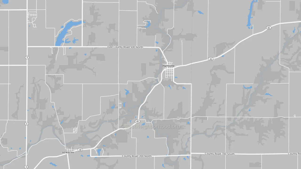 Transit Grade map of Hartsville, IN