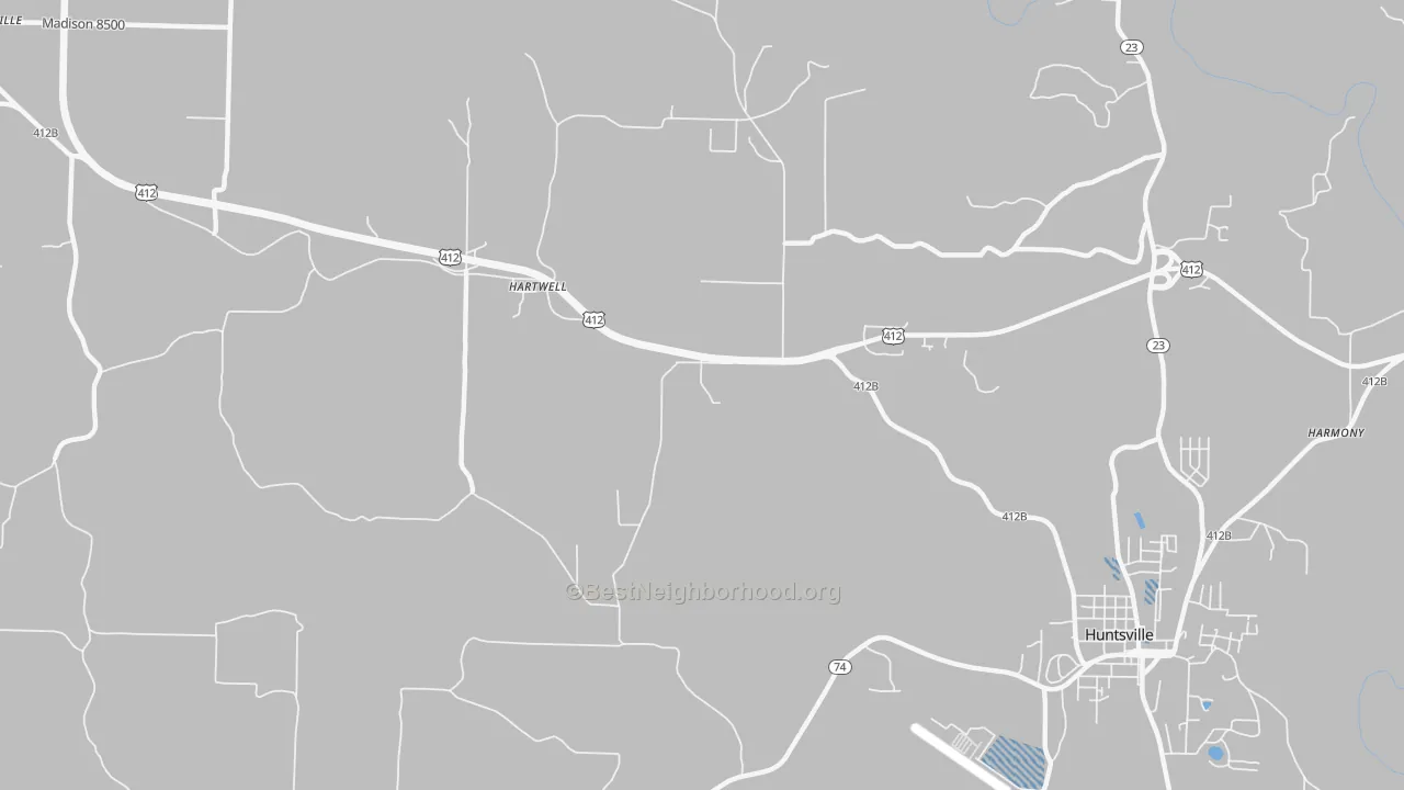 Transit Grade map of Hartwell, AR