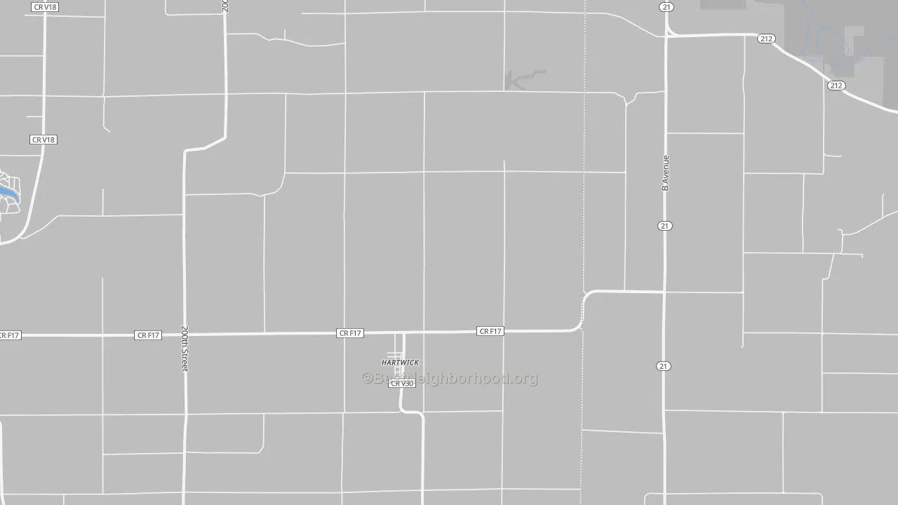 Transit Grade map of Hartwick, IA