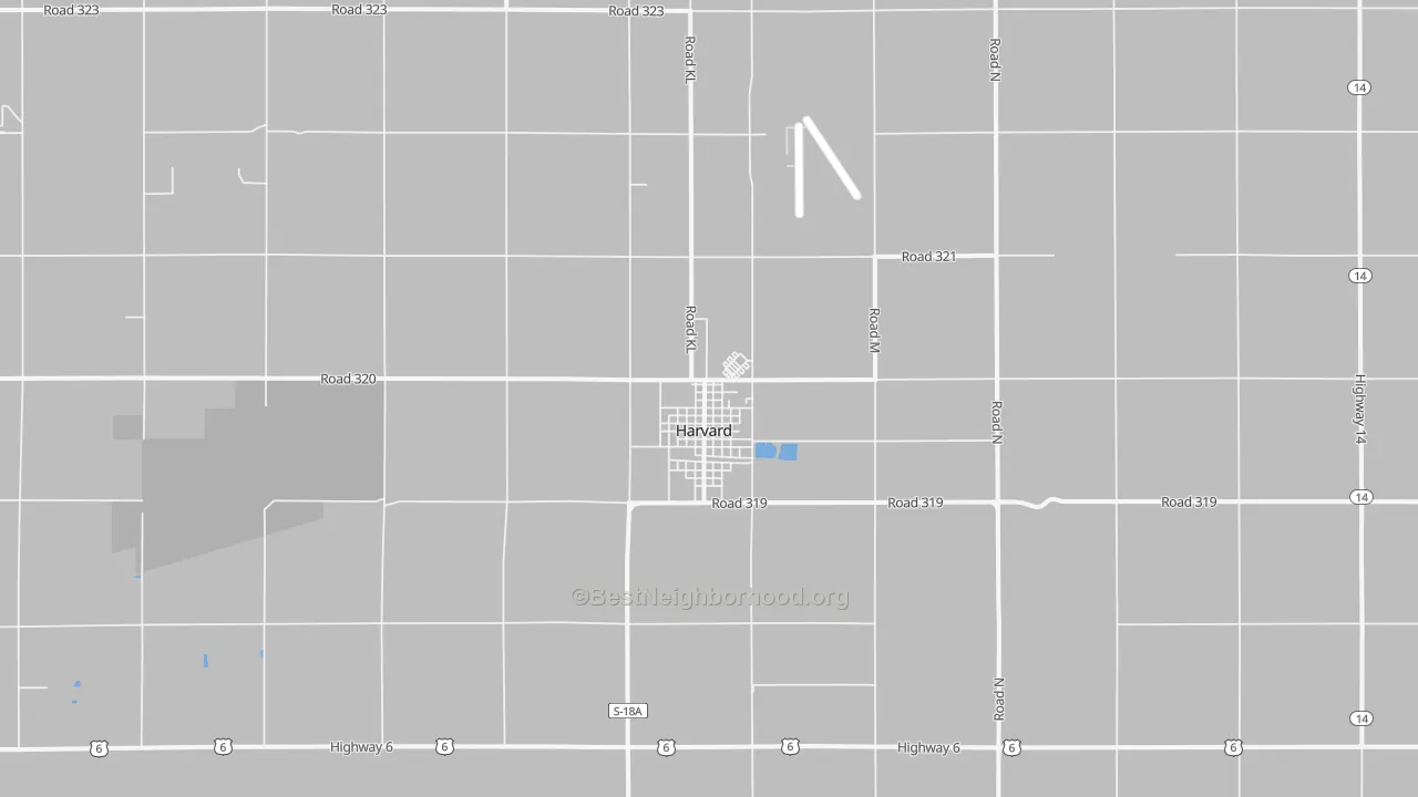 Transit Grade map of Harvard, NE