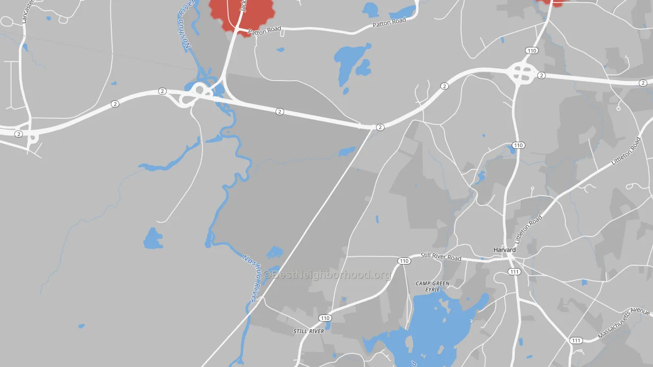 Transit Grade map of Harvard Station, MA