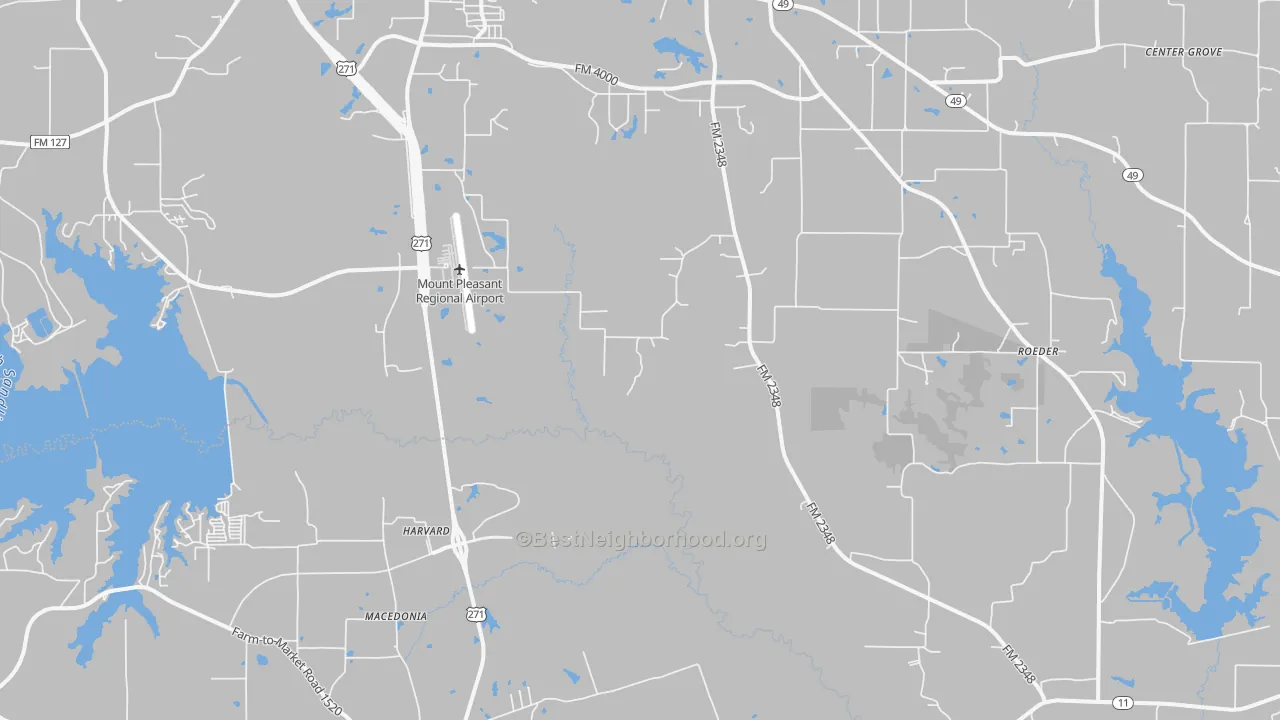 Transit Grade map of Harvard, TX