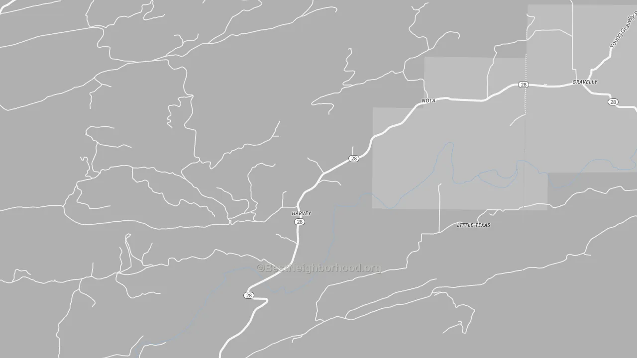 Transit Grade map of Harvey, AR