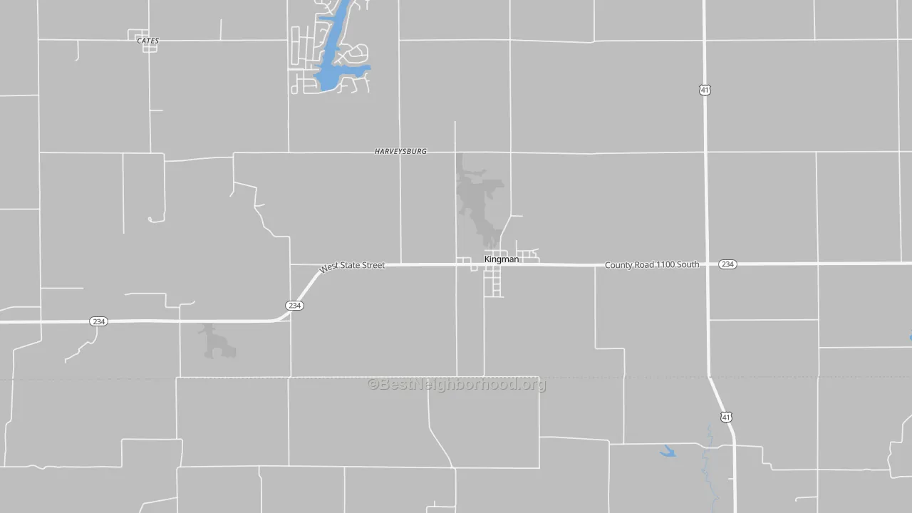 Transit Grade map of Harveysburg, IN