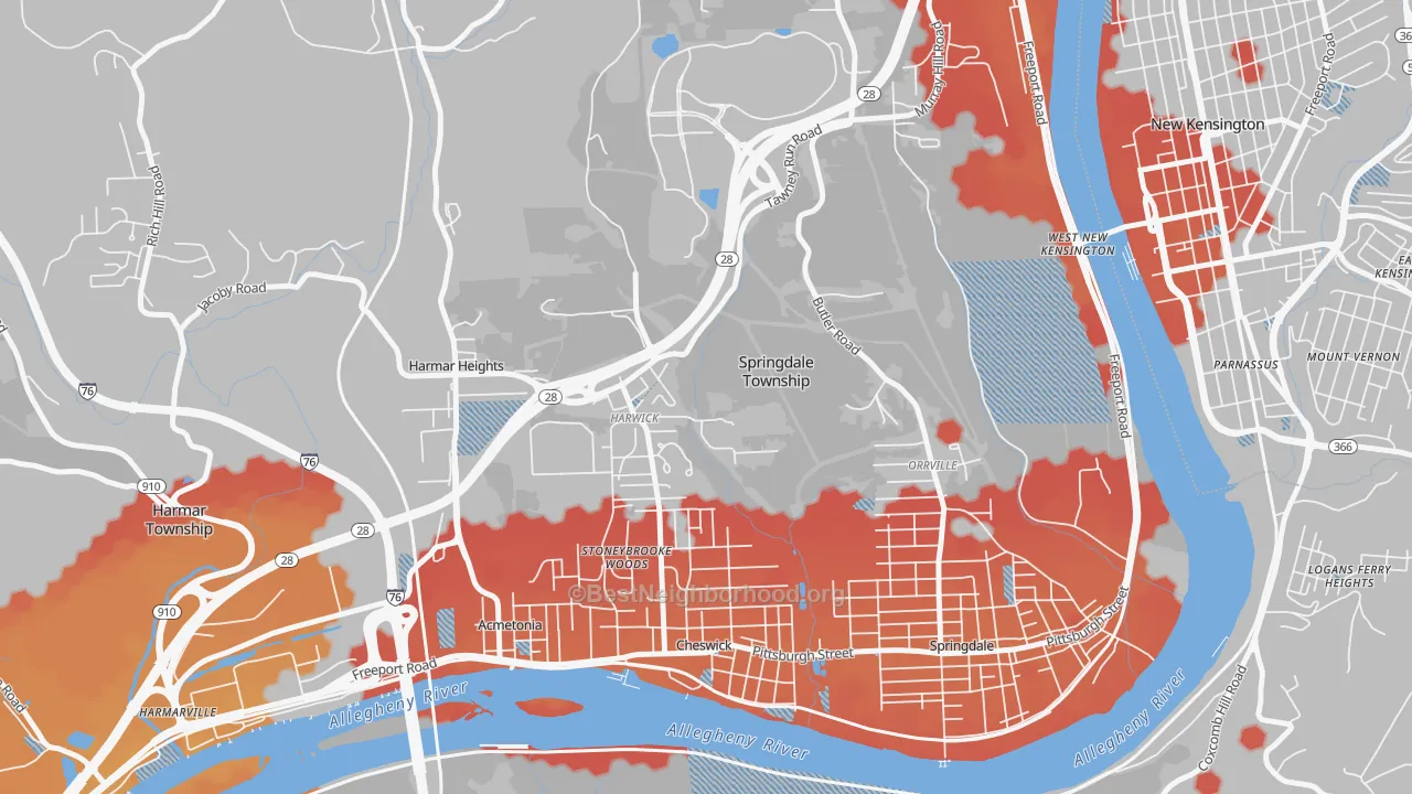 Transit Grade map of Harwick, PA