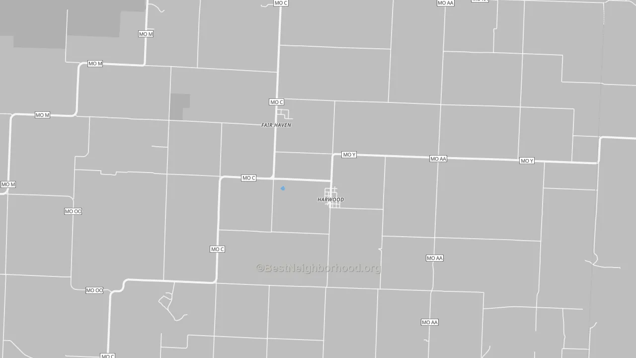 Transit Grade map of Harwood, MO