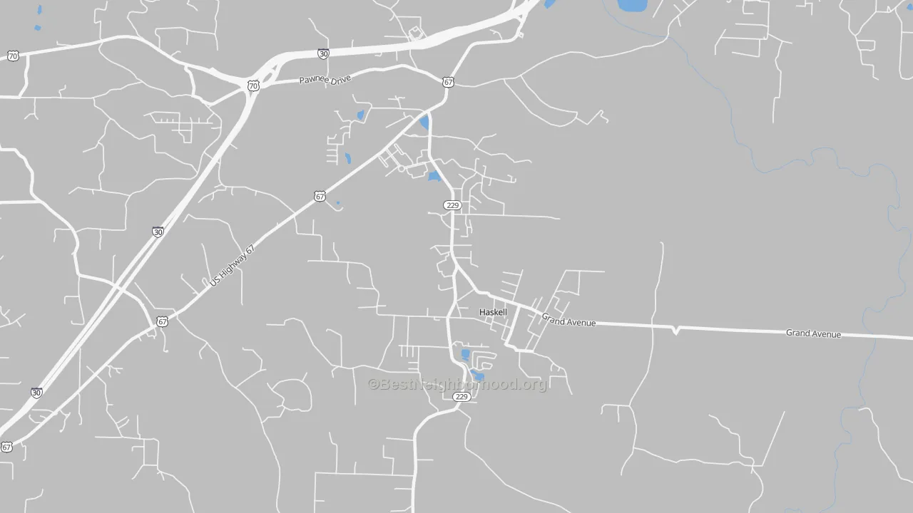 Transit Grade map of Haskell, AR