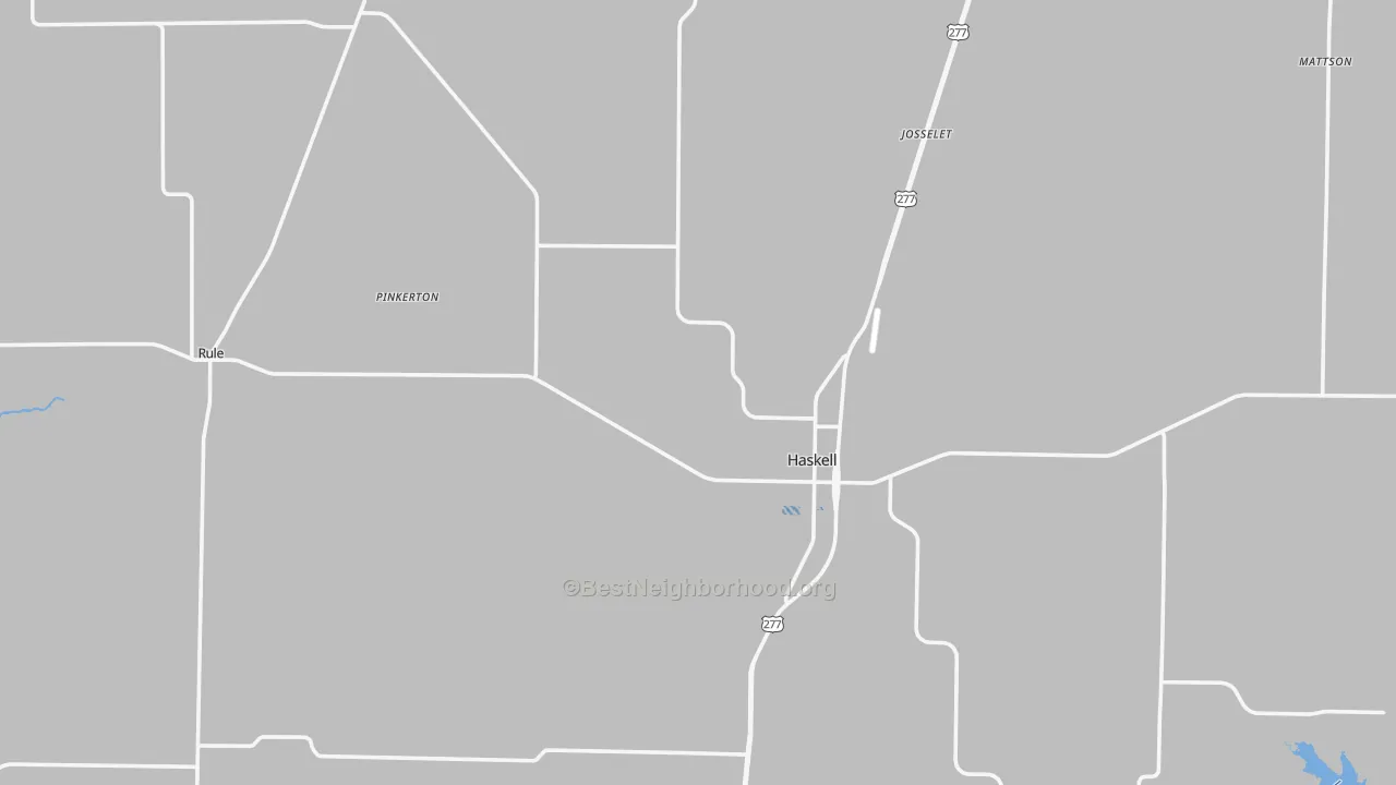 Transit Grade map of Haskell County, TX