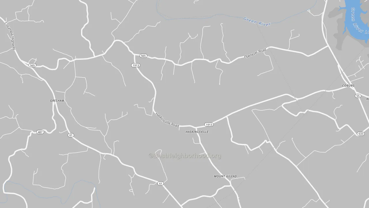 Transit Grade map of Haskingsville, KY