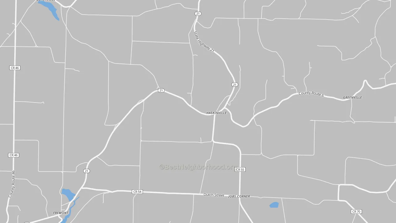 Transit Grade map of Haskinville, NY