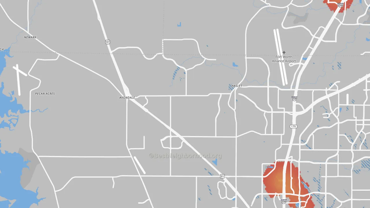 Transit Grade map of Haslet, TX