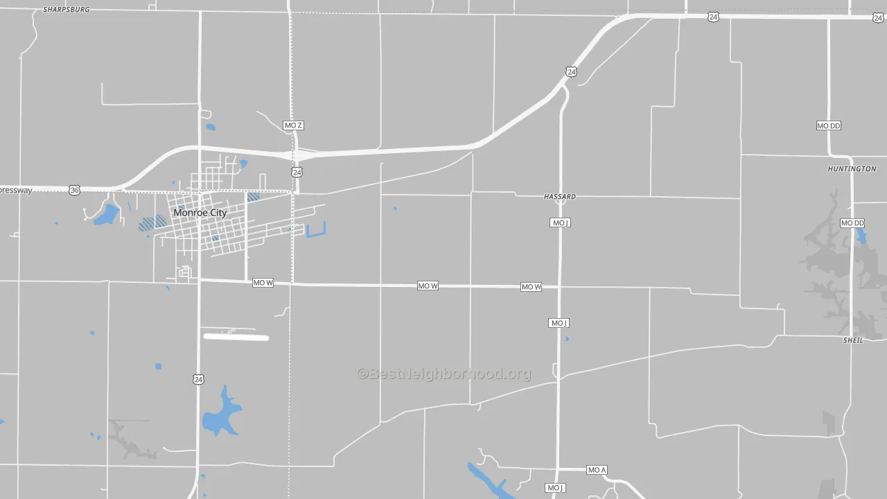 Transit Grade map of Hassard, MO