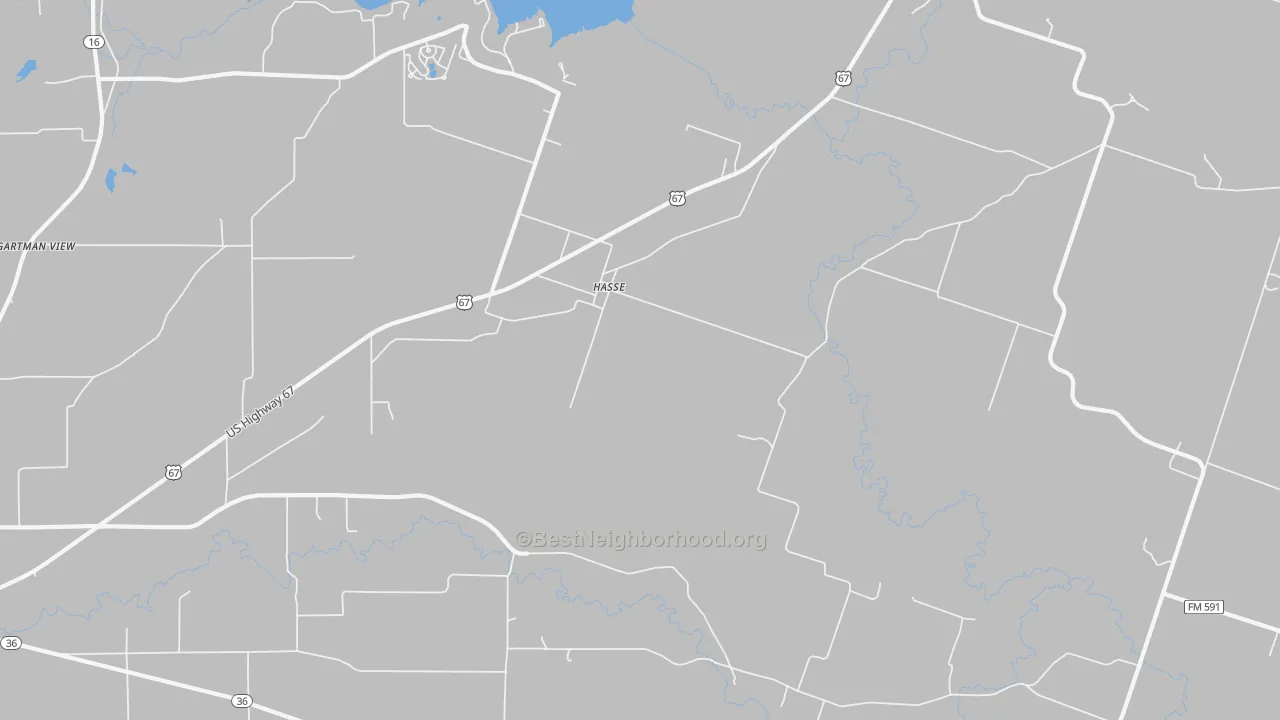 Transit Grade map of Hasse, TX