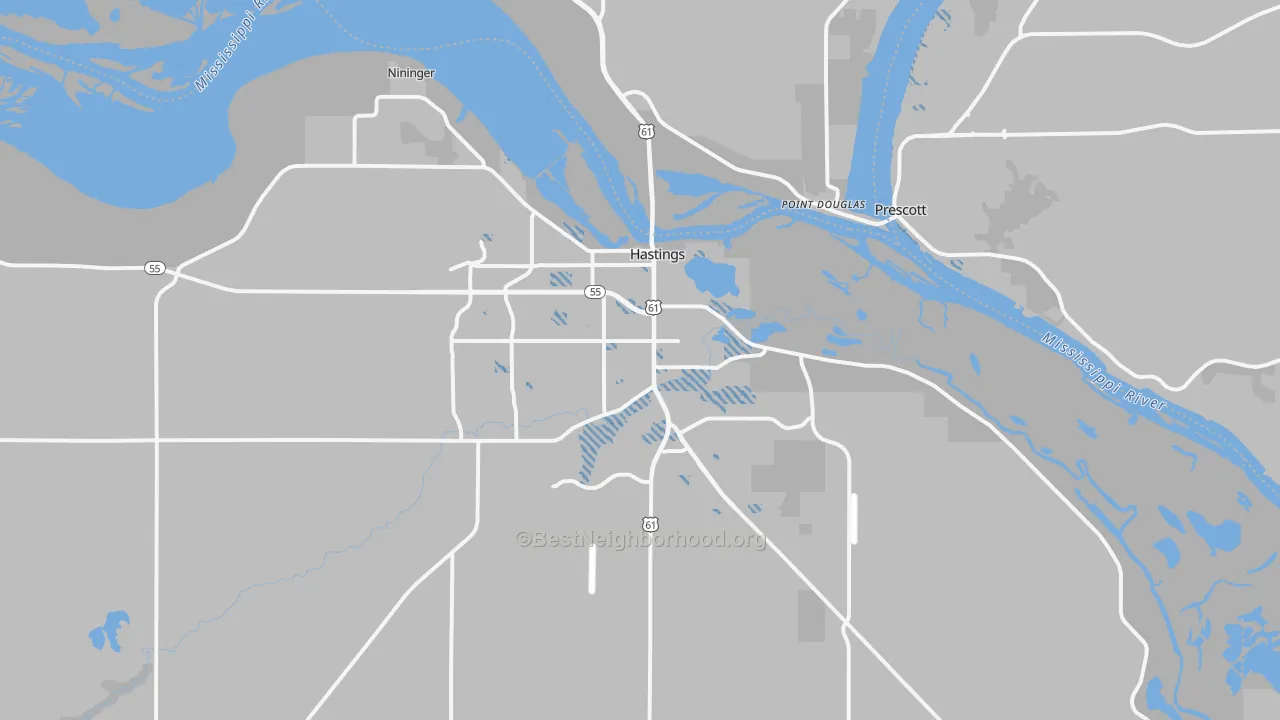 Transit Grade map of Hastings, MN