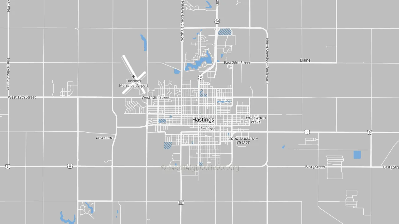 Transit Grade map of Hastings, NE