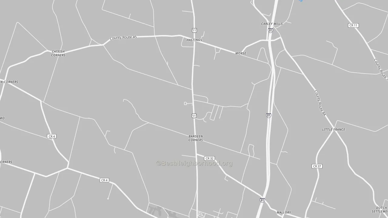 Transit Grade map of Hastings, NY