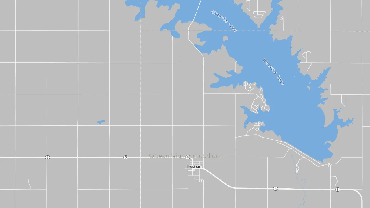 Transit Grade map of Hastings, OK